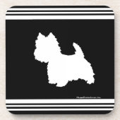 Schwarze Grafik Getränkeuntersetzer (Vorderseite)