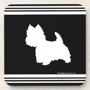 Schwarze Grafik Getränkeuntersetzer