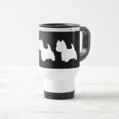 Schwarze Grafik Reisebecher (VorderseiteRechts)