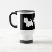 Schwarze Grafik Reisebecher (Links)