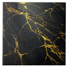 Schwarze Granit-Fliesen mit goldenen Adern Keramik Fliese