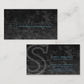 Schwarze Granit-Visitenkarte Visitenkarte (Vorne/Hinten)