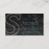 Schwarze Granit-Visitenkarte Visitenkarte (Rückseite)