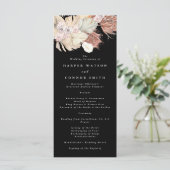 Schwarze Gras Tropical Premium Floral Wedding Programm (Stehend Vorderseite)