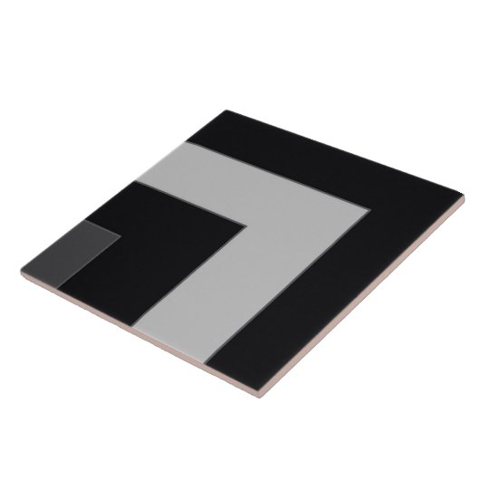 Schwarze/graue Farbecke (MB) Fliese (Seite)