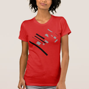 Schwarze graue geometrische Formen Diagonale MCM-i T-Shirt