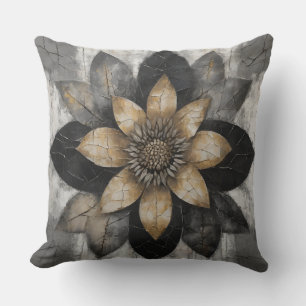 Schwarze Graue Gold Farmhouse Kissen