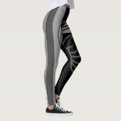 Schwarze graue Leggings (Rechts)