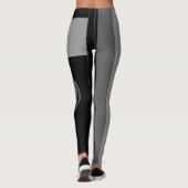 Schwarze graue Leggings (Rückseite)
