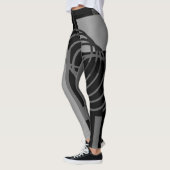 Schwarze graue Leggings (Links)