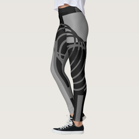 Schwarze graue Leggings (Links)