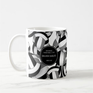 schwarze graue Schulfarben Volleyballtrainer-Gesch Kaffeetasse