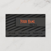 Schwarze graue Streifen-modernes modisches - Visitenkarte (Rückseite)