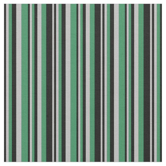 Schwarze, graue und meergrüne Linien Stoff (Nahaufnahme)