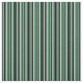 Schwarze, graue und meergrüne Linien Stoff (Muster)