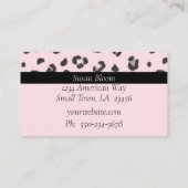 Schwarze, graue und rosafarbene Visitenkarte (Rückseite)