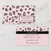 Schwarze, graue und rosafarbene Visitenkarte (Vorne/Hinten)