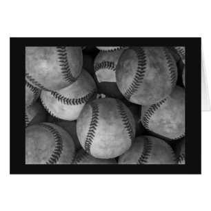 Schwarze, graue und weiße Baseballkarte