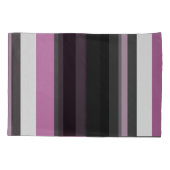 Schwarze, graue und weiße Streifen Kissenbezug (Rückseite)