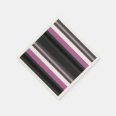 Schwarze, graue und weiße Streifen Serviette (Ecke)