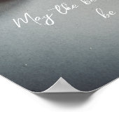 Schwarze graue Weihnachtsschmuck mit Garlands Poster (Ecke)