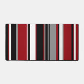 Schwarze, graurote und weiße Streifen Schreibtischunterlage (Vorderseite)