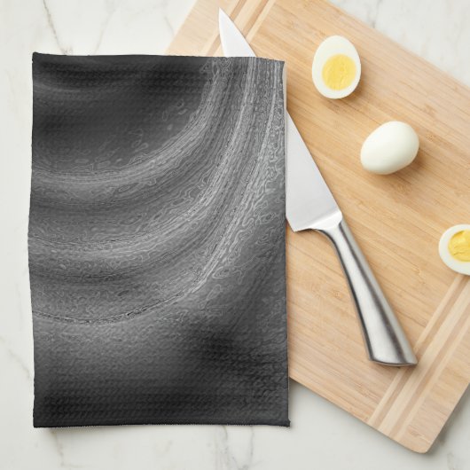 Schwarze Gravitation Geschirrtuch (Viertel Falte)