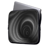 Schwarze Gravitation Laptopschutzhülle (Vorderseite Links)
