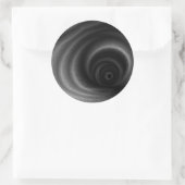 Schwarze Gravitation Runder Aufkleber (Tasche)