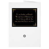 Schwarze Great Gatsby Art Deco Hochzeitsprogramme (Hinten)