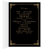 Schwarze Great Gatsby Art Deco Hochzeitsprogramme (Innen (Rechts))