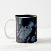 Schwarze Grenze Collie Dog Personalisiert Zweifarbige Tasse (Links)