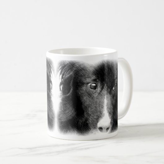 Schwarze Grenze - Collie Kaffeetasse (VorderseiteRechts)