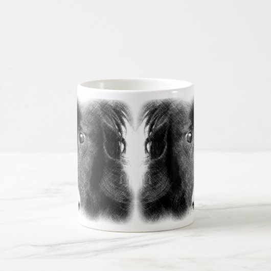 Schwarze Grenze - Collie Kaffeetasse (Mittel)