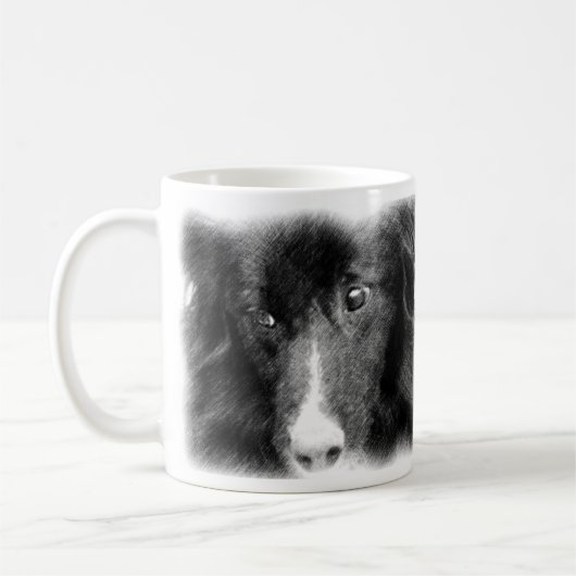 Schwarze Grenze - Collie Kaffeetasse (Links)
