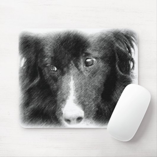 Schwarze Grenze - Collie Mousepad (Mit Mouse)