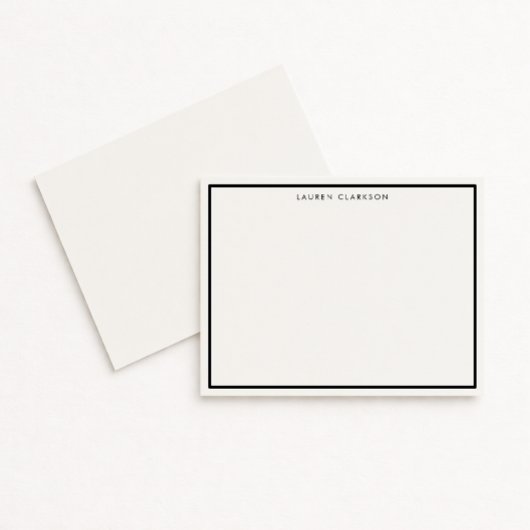 Schwarze Grenze - Elegante Stationery Note Card Einladung