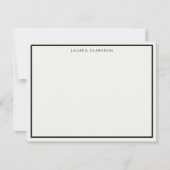 Schwarze Grenze - Elegante Stationery Note Card Einladung (Vorderseite)