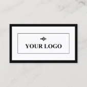 Schwarze Grenze Ihr Logo Minimalistisch Visitenkarte (Vorderseite)