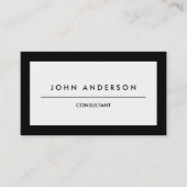 Schwarze Grenze, klassisch, einfach, zweiseitig Visitenkarte (Vorderseite)