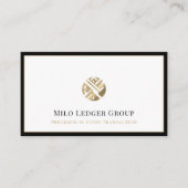 Schwarze Grenze mit Luxus-Logo Visitenkarte (Vorderseite)