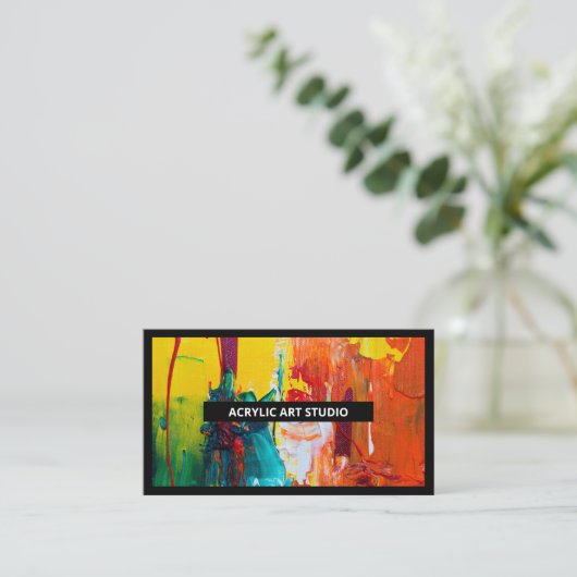 Schwarze Grenze Moderne Kunst, Kunst, Dichtung und Visitenkarte (Stehend Vorderseite)