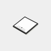 Schwarze Grenze und Herz mit Liebe von Name Post-it Klebezettel (angewinkelt)