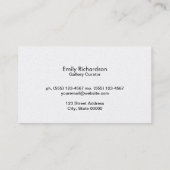 Schwarze Grenze Visitenkarte (Rückseite)