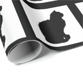 Schwarze Grenzen des Geschenkpapier (Rolleneckpunkt)