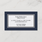 Schwarze Grenzen Visitenkarte (Rückseite)