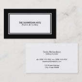 Schwarze Grenzen Visitenkarte (Vorne/Hinten)