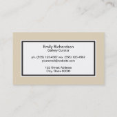 Schwarze Grenzen Visitenkarte (Rückseite)