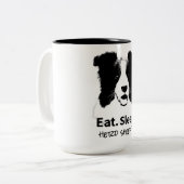 Schwarze Grenzkugel für Hundeliebhaber Zweifarbige Tasse (Vorderseite Links)