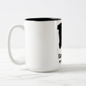 Schwarze Grenzkugel für Hundeliebhaber Zweifarbige Tasse (Links)